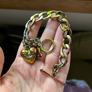 Juicy Couture oil slick charm bracelet